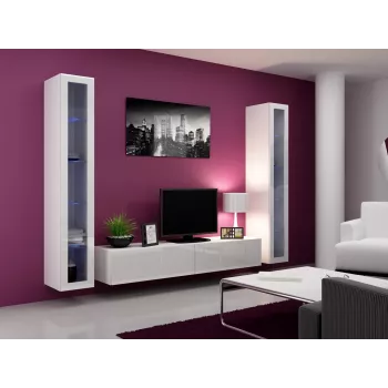 Cama tv-standaard VIGO '180' 30/180/40 wit/wit glanzend