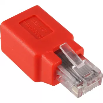 Wentronic Goobay CAT 5e RJ45-stekker/koppeling, crossover - voor 100-MHz-netwerken (68912)