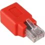 Wentronic Goobay CAT 5e RJ45-stekker/koppeling, crossover - voor 100-MHz-netwerken (68912)