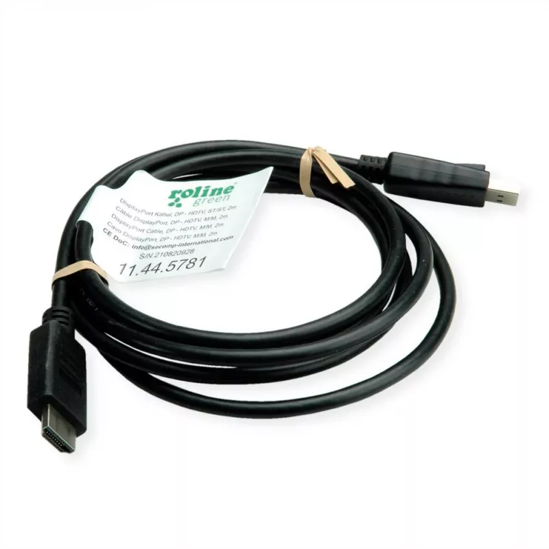 ROTRONIC-SECOMP Roline Green - adapterkabel - DisplayPort mannelijk vergrendeld naar HDMI mannelijk