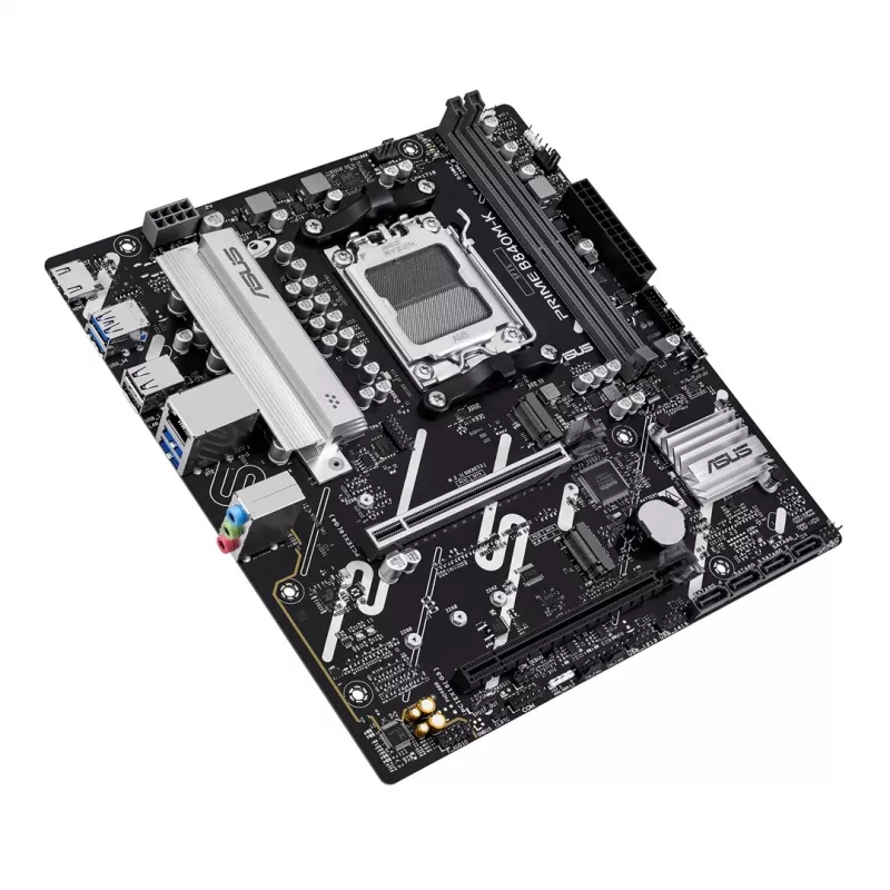 Moederbord ASUS PRIME B840M-K — AMD B840, socket AM5, micro ATX, DDR5, 2 DIMM, 128 GB, 2.5 GbE, M.2, SATA III