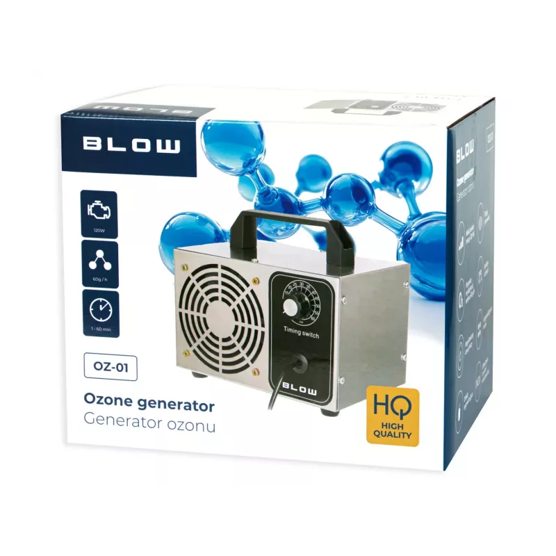 Ozongenerator BLOW oz-01 — 60.000 mg/h vermogen, 120 W vermogen