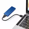 SSD-behuizing QOLTEC 51832 — externe M.2 SATA, USB 3.0, tot 2 TB, blauw, ondersteunt 30 mm drives, 4 slots