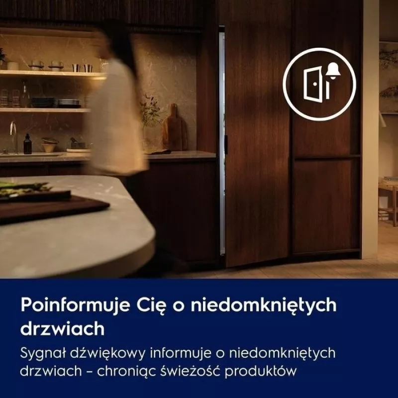 Inbouw koel-vriescombinatie Electrolux ENS3SE18S – roestvrijstaal, vriesvak boven, verwisselbare deurstop, energie-efficiëntieklasse E