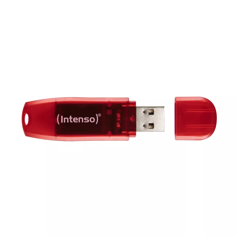 USB-flashdrive Intenso 128 GB USB Type-A 2.0 Rood Transparant