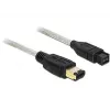FireWire-kabel DeLOCK 82595 1 m grijs stekker/stekker