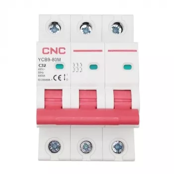 Leidingbeveiligingsschakelaar HiSmart NV821556 3-polig 32A C-karakteristiek (miniatuur)