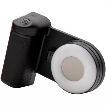Selfielamp RealPower Selfie MagFree LED zwart wit ABS PU