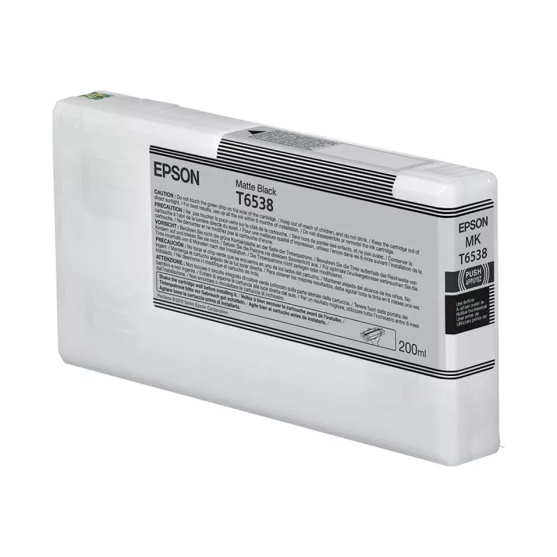 Inktpatroon Epson C13T65380N matzwart 200 ml origineel enkelpack