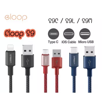 USB-kabel Orsen S9M A naar Micro USB 2.1A 1 m zwart