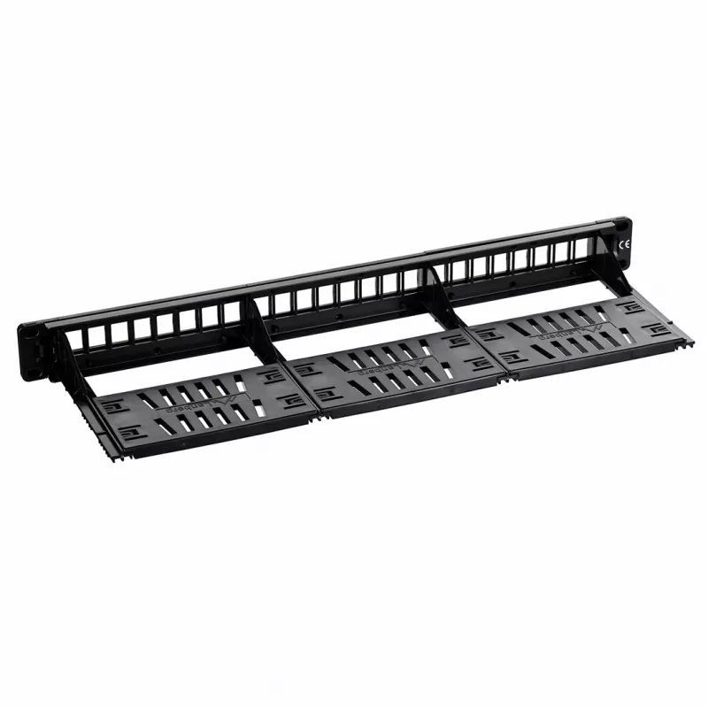 Patchpanel 1U LANBERG PPKS-1124-B, 24 poorten, 1U, ABS, zwart, 482,6×44,5×154 mm