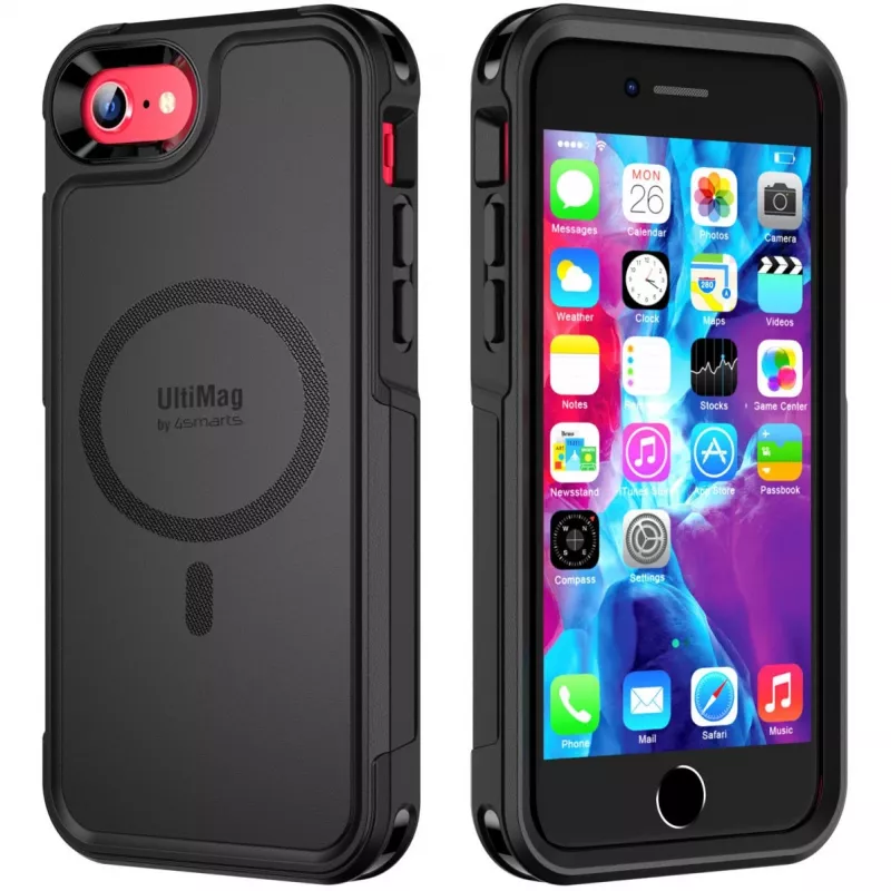 4smarts 452042 - hoesje - Apple - iPhone SE3 / SE2 / 8 / 7 - 11,9 cm (4.7 inch) - zwart