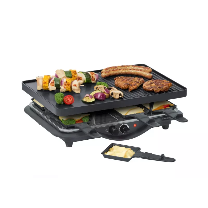 Steba RC 28 gietijzeren raclettegrill, 1400 W, 8 pannetjes, zwart