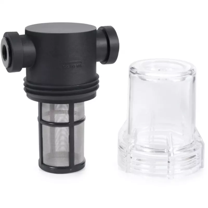Alphacool ES Big Inline deeltjesfilter 2x G1/4 IG, zwart/transparant (29145)