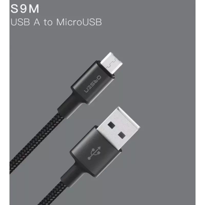 USB-kabel Orsen S9M A naar Micro USB 2.1A 1 m zwart