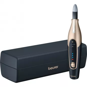 Nagelverzorgingsapparaat Beurer MP 84 Special Edition goud — elektrische manicure/pedicure-set, compact voor thuisgebruik