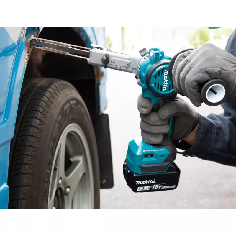 Makita DBS180Z accu-bandvijl, 18 V, zwart/blauw (zonder accu)