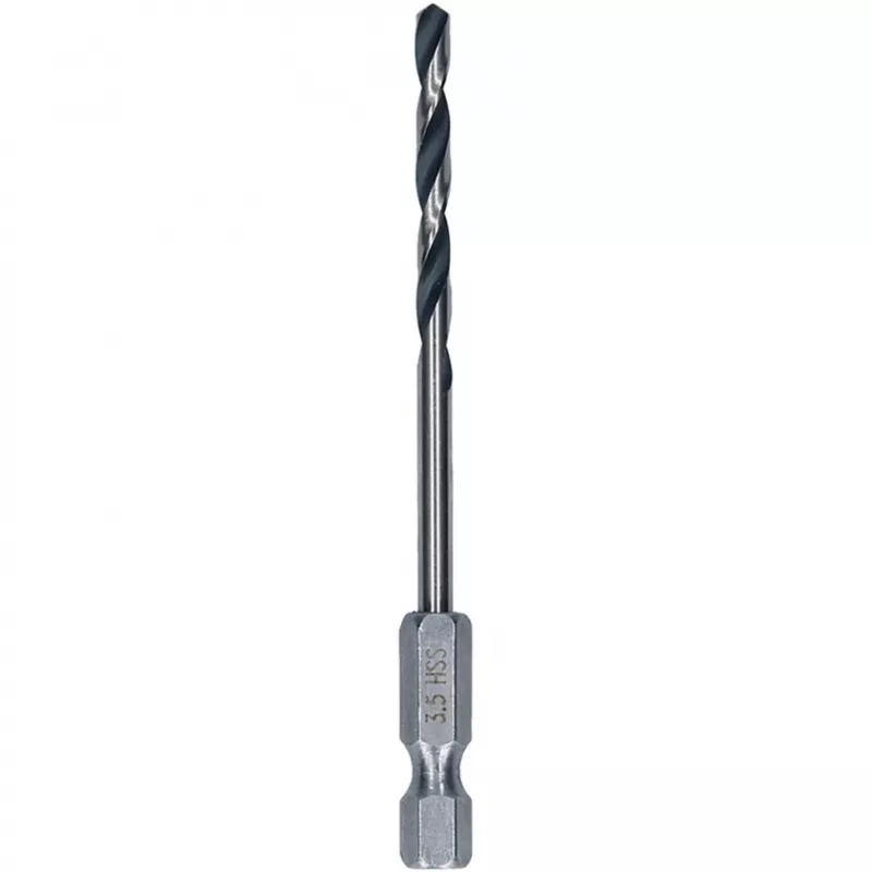 HSS PointTeQ metaalboor 10 stuks 3,5 mm zeskantopname lengte 79 mm