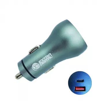 Oplader USB 3.0 + Type-C: 12-24V, 36W, QC3.0 + PD