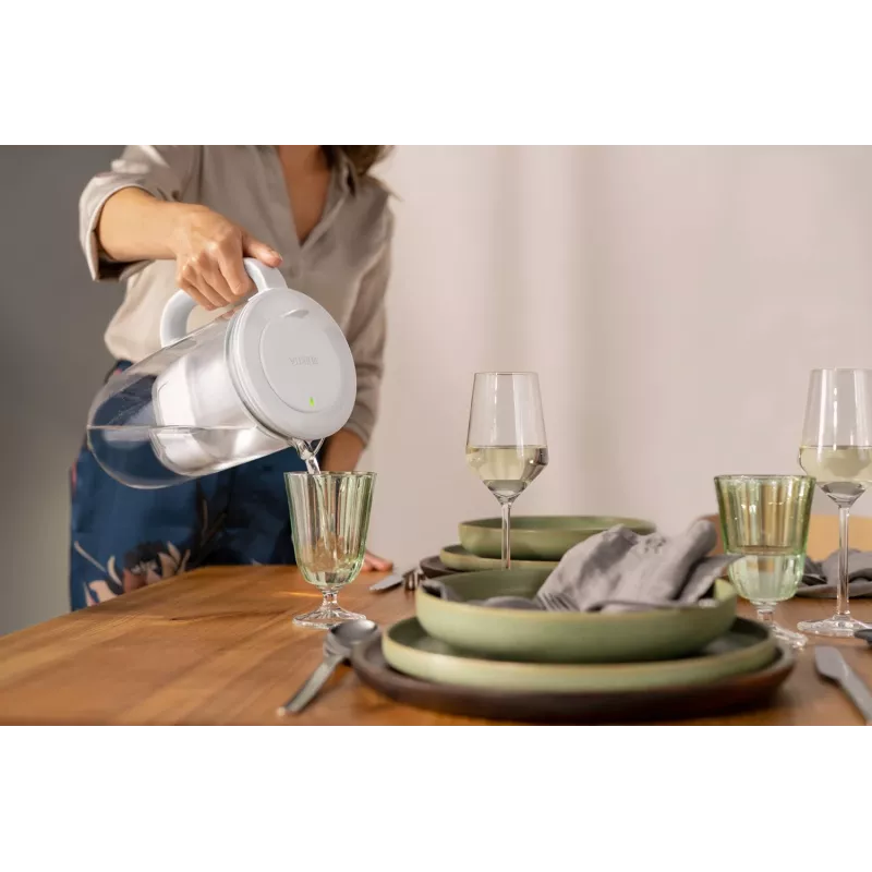 Brita Glass+1 Maxtra Pro Pure Performance glazen filterkan, 2,5 l totaal / 1,5 l gefilterd, vaatwasserbestendig, grijs