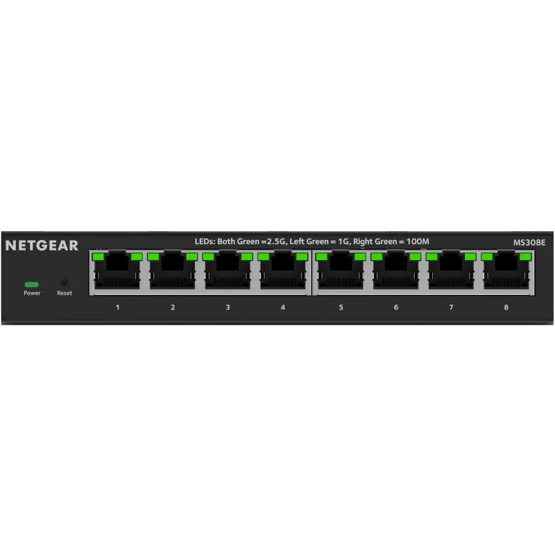 NETGEAR MS308E unmanaged 2.5G Ethernet (100/1000/2500) zwart