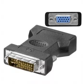Microconnect MONAJ adapter DVI-I 24+5Pin HD15 zwart