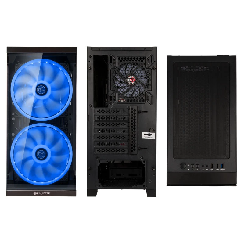 SILENOS PRO zwarte versie met ARGB-ventilator en gehard glas