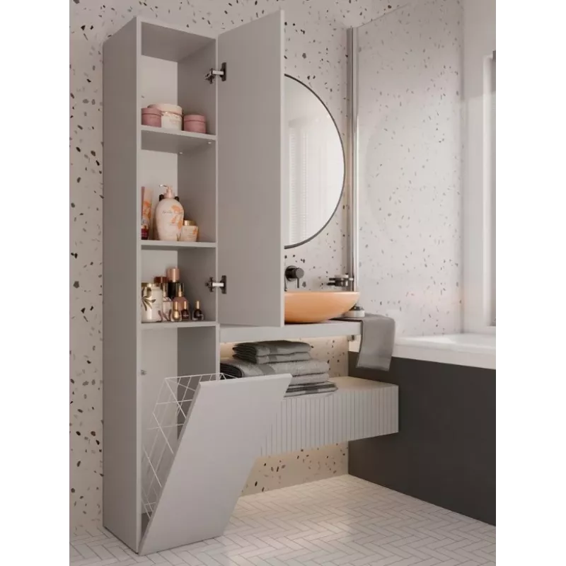 Badkamerkast hoogkast met mand Top E Shop NEL IV Kaszmir