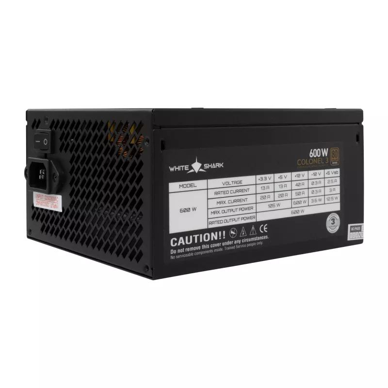 Voeding White Shark GPSU-B600S Colonel-3 600W