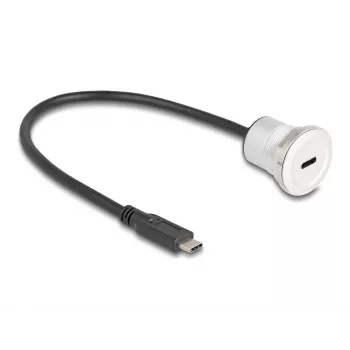 USB-kabel DeLOCK 88183 0,3 m USB-C zwart zilver