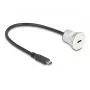 USB-kabel DeLOCK 88183 0,3 m USB-C zwart zilver