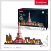 3D-puzzel CubicFun City Line Paris LED 115 stuks