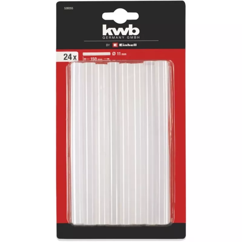 KWB lijmsticks Ø 7 x 150 mm (transparant, 24 stuks)