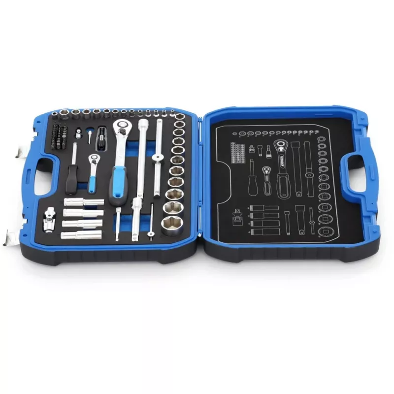 Dopsleutelset Gedore 19 BMC 20 — 69-delige, 1/4 inch en 1/2 inch aandrijving
