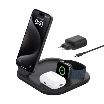 Belkin BoostCharge oplader voor koptelefoon draadloos snelladen USB Type-C zwart