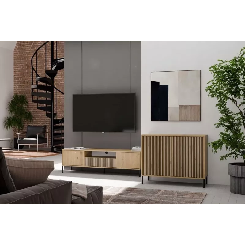 KAMARO 2D smalle commode, kasjmierkleur