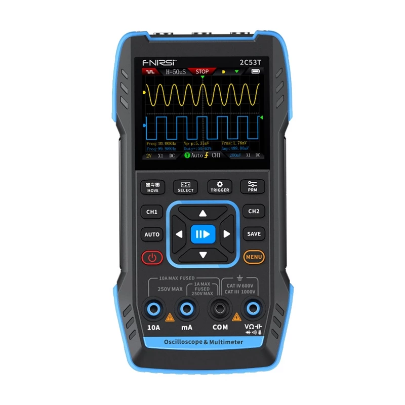 FNIRSI 2C53T 3-in-1 draagbare oscilloscoop multimeter signaalgenerator