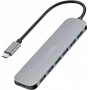 LogiLink USB-C hub, 7 poorten, USB 3.2 Gen 1, 7x USB-A aluminium (UA0457)