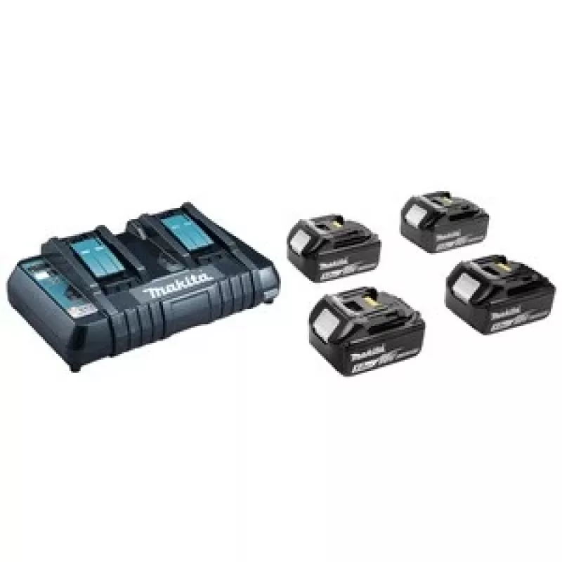 MAKITA voeding KIT 18V (BL1850Bx4+DC18RD) MAKPAC