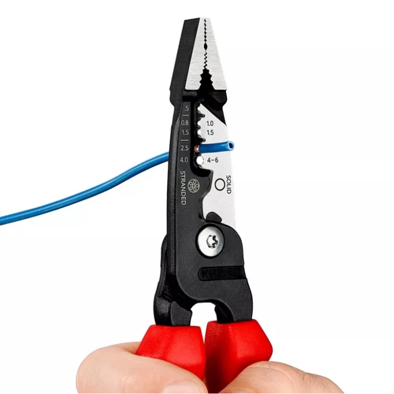 Knipex 13 72 200 ME striptang zwart, blauw, rood, roestvrij staal