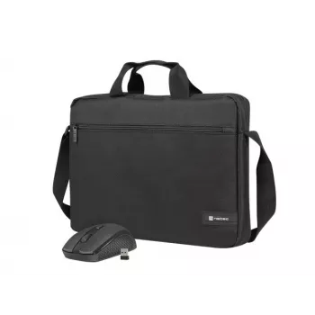 Aktetas NATEC Wallaroo 39,6 cm (15,6 inch) — polyester laptoptas, geschikt voor 15,6-inch schermen, zwart