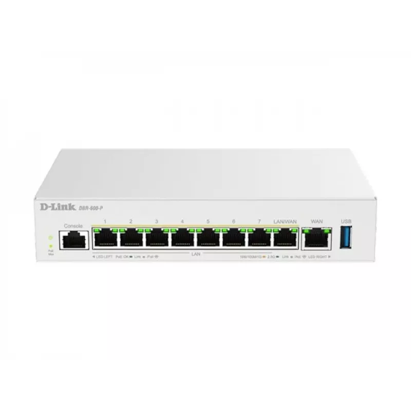 D-Link DBR-600-P/B zakelijke PoE-router, Ethernet WAN, 2,5 Gigabit Ethernet, wit