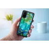 Hoes iKins voor Samsung Galaxy S20 — design zwart Water Lilies