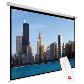 Projectiescherm AVTEK 1EVE54 gemotoriseerd 4:3 — zichtbaar 2,17×2,90 m, plafondmontage, wit