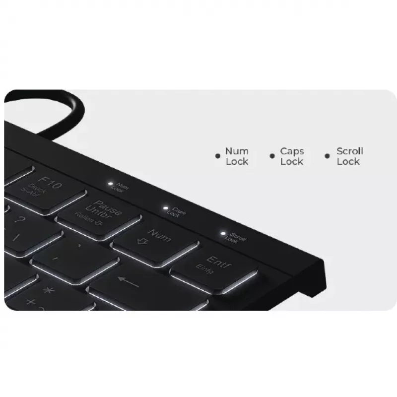KeySonic KSK-5011ELC (DE) toetsenbord thuis USB QWERTZ Duits zwart