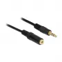 Audiokabel 3,5 mm M-F DeLOCK 83762 0,5 m zwart