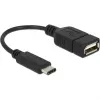 USB-kabel DeLOCK 65579 USB 2.0 0,15 m USB C USB A zwart