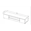 Cama TV-standaard VIVA 180 wit/wit glanzend + zwart