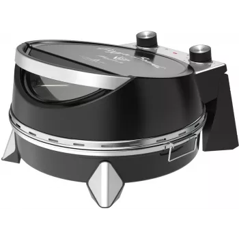 Elektrische pizzaoven SIMFER MKE0-P — 1100 W, 80–300°C, 30-minuten timer, uitneembare pizzasteen 33 cm, zwart