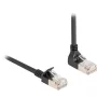 Netwerkkabel DeLOCK RJ45 Cat.6A S/FTP slank 90° 3 m zwart